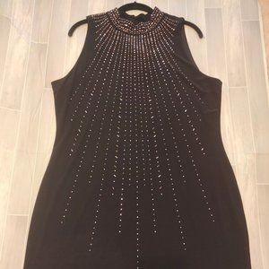 White House Black Market Black Embellished Dress Size XLP